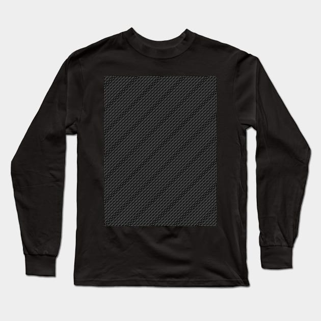 Carbon Fiber Pattern - Chemistry, Carbon Atoms Texture Print Gift Long Sleeve T-Shirt by Art Like Wow Designs